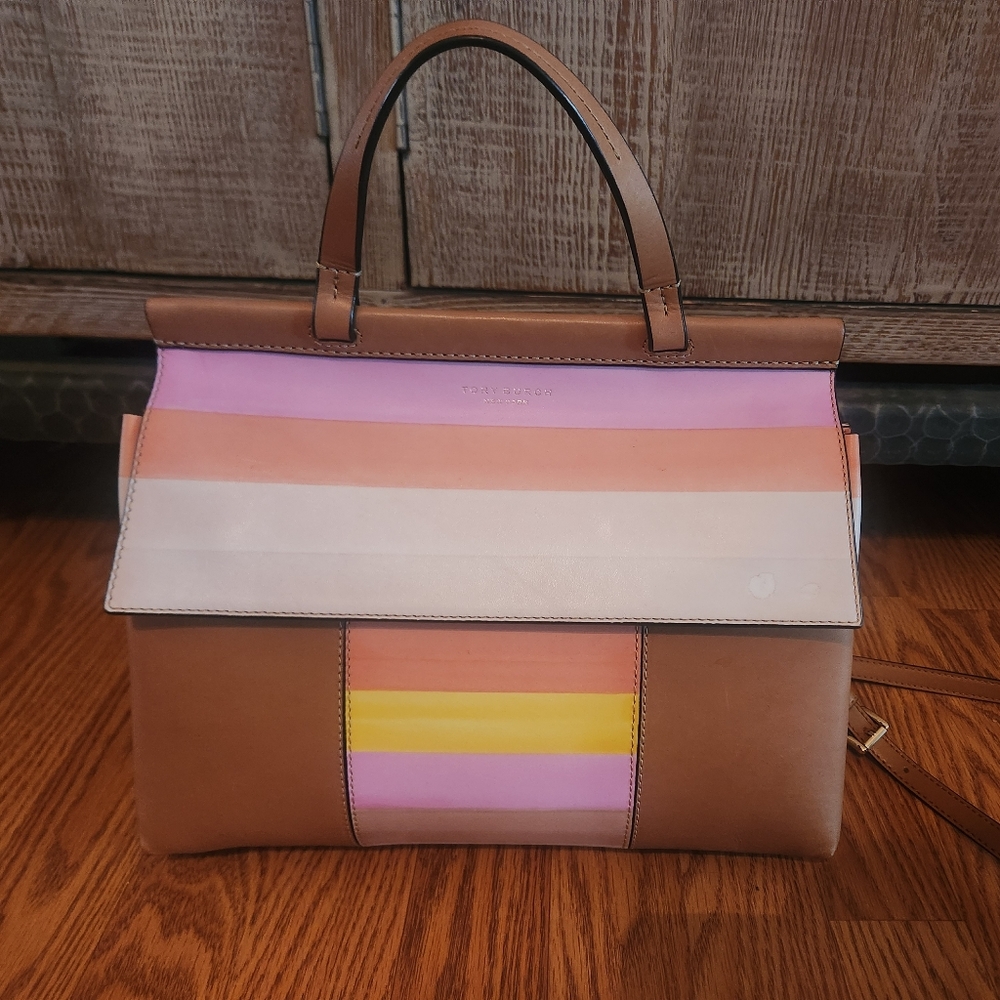 Tory Burch T Dégradé Satchel - Vachetta / Fresh Melon